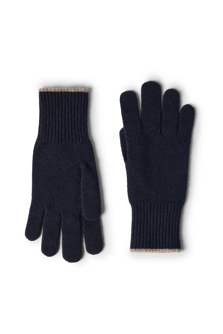 Cashmere knit gloves, Main, color, Navy Blue