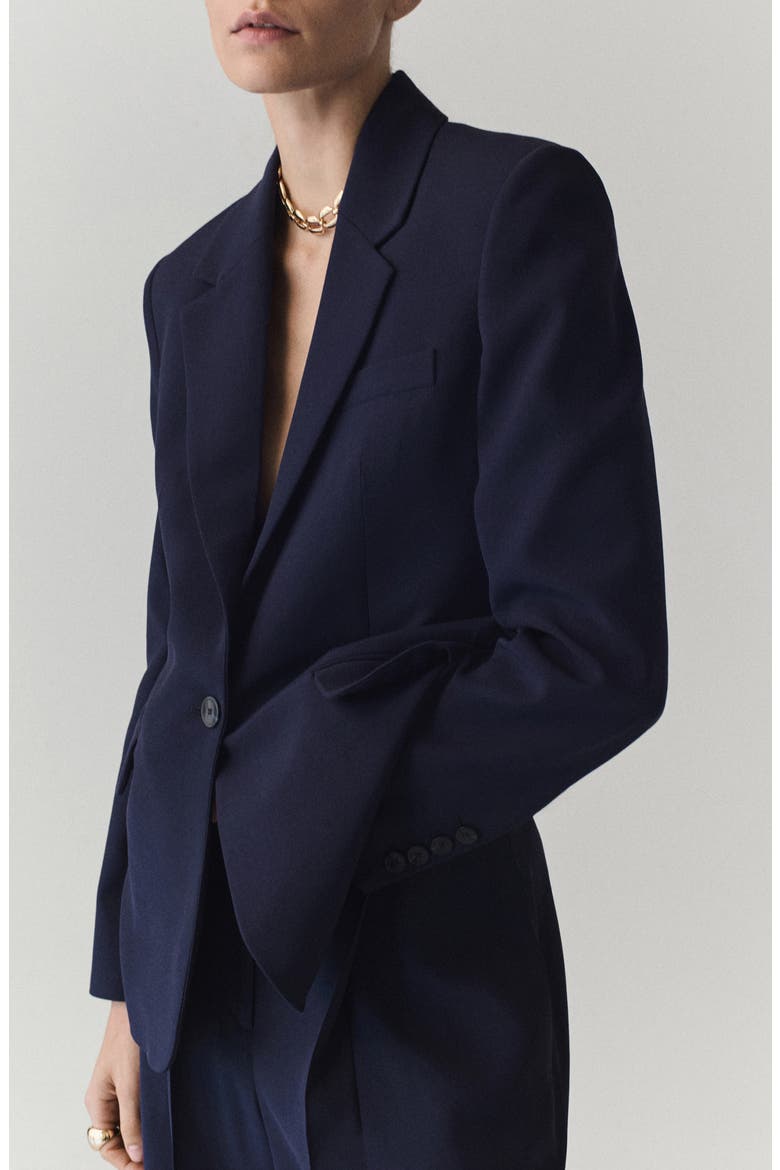 One-Button Blazer, Main, color, COOL PURPLE