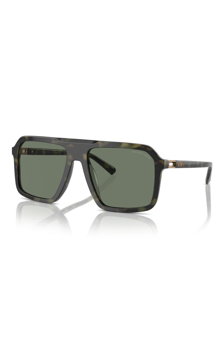 Murren 58mm Square Sunglasses, Alternate, color, OLIVE TORTOISE / OLIVE GREEN