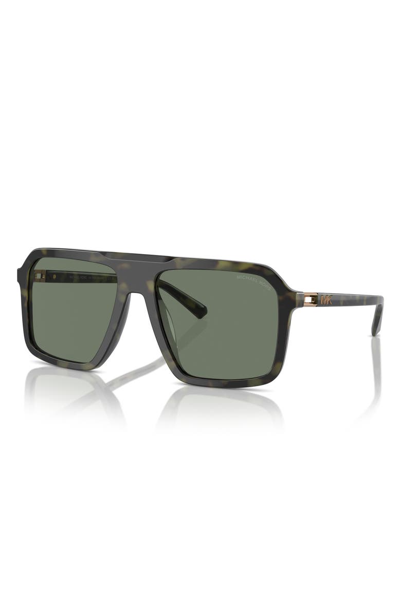 Michael Kors Murren 58mm Square Sunglasses, Alternate, color, Olive Tortoise / Olive Green