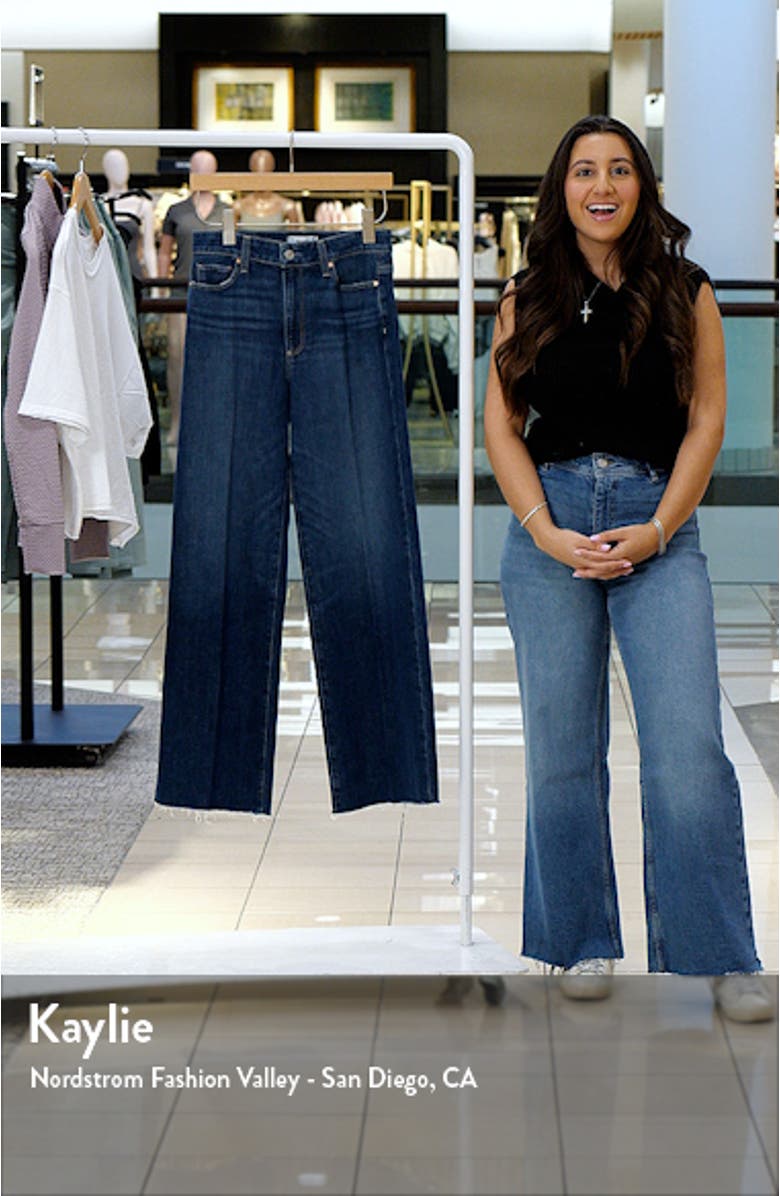 Anessa High Waist Raw Hem Wide Leg Jeans, sales video thumbnail