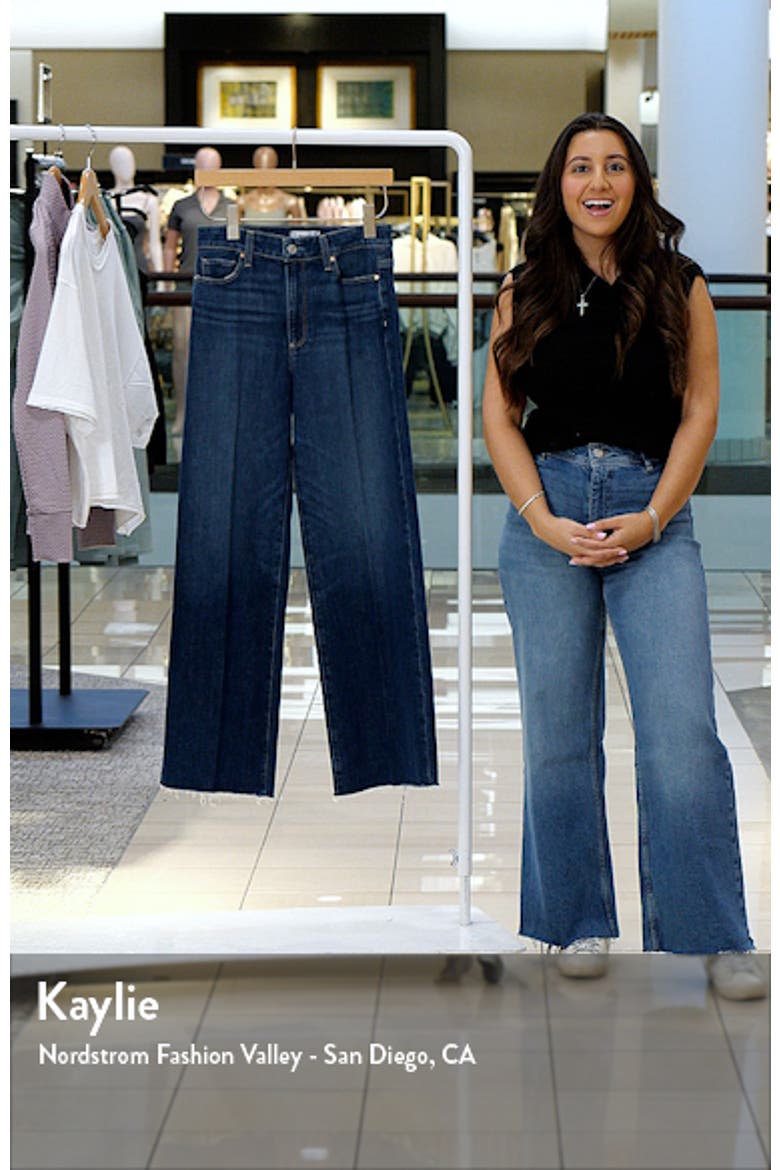 Anessa High Waist Raw Hem Wide Leg Jeans video