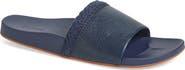 OluKai Pākea Leather Slide Sandal