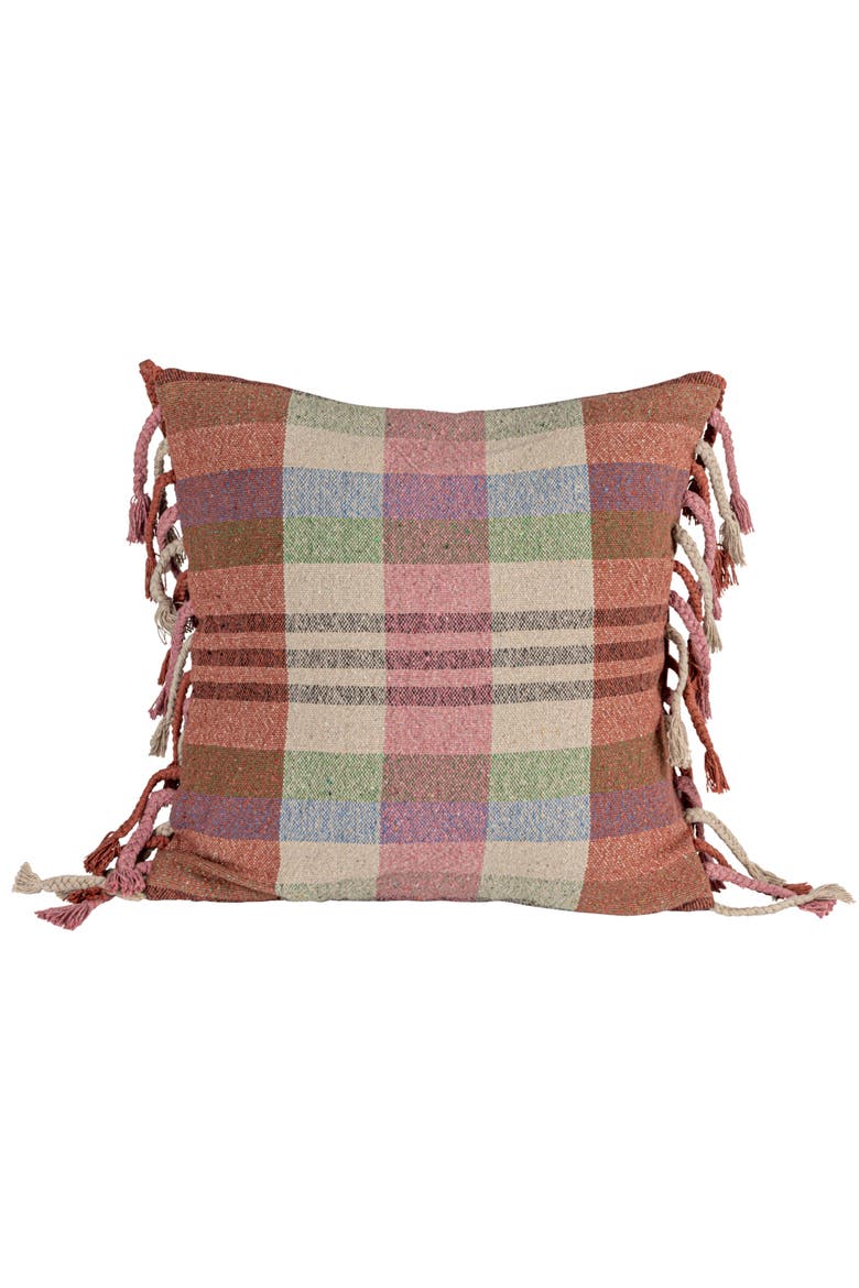 Highland Hearth Woven Plaid Pillow, Multicolor, Alternate, color, Blue