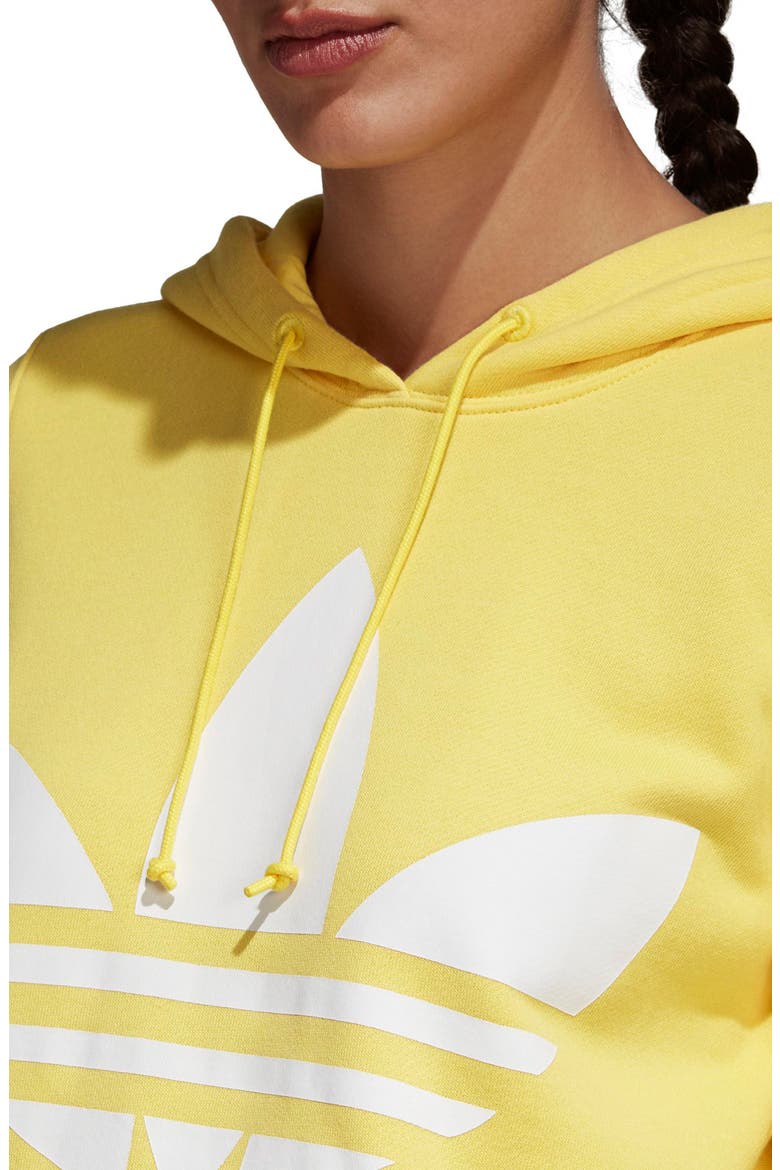Originals Trefoil Hoodie, Alternate, color, INTENSE LEMON
