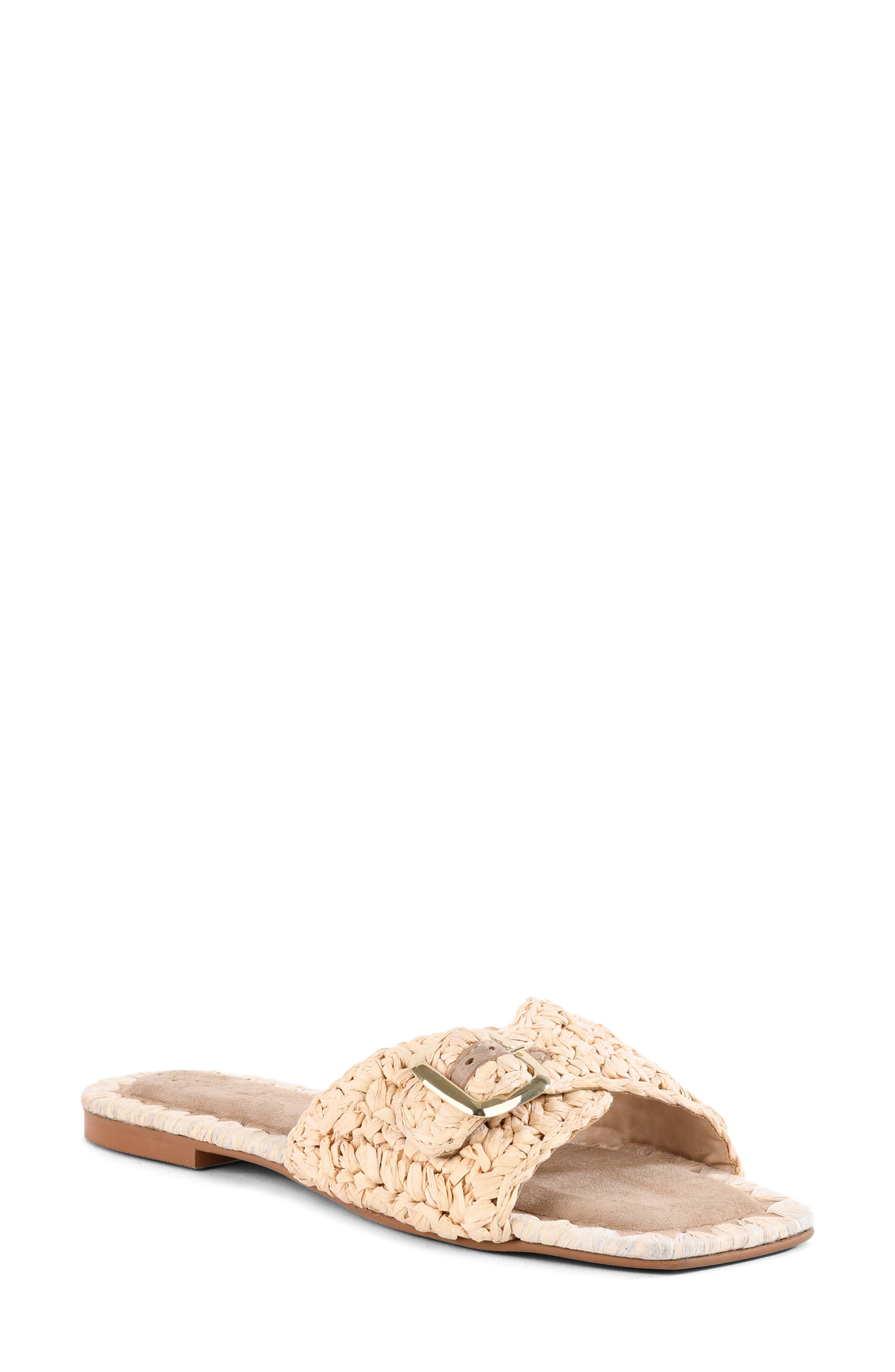 Seychelles Morning Brunch Woven Slide Sandal, Main, color, Natural