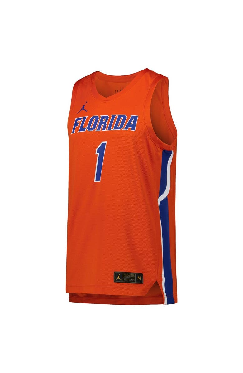 Jordan Brand Men's Jordan Brand #1 Orange Florida Gators Team Replica Basketball Jersey, Alternate, color, 