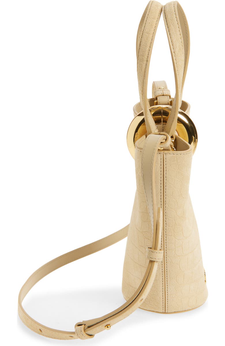 Jacquemus Le Petit Bambola Suede Handbag, Alternate, color, Beige 150
