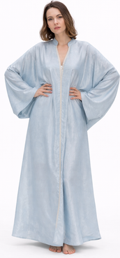 Le Fafo Metallic Silk Kaftan Gown