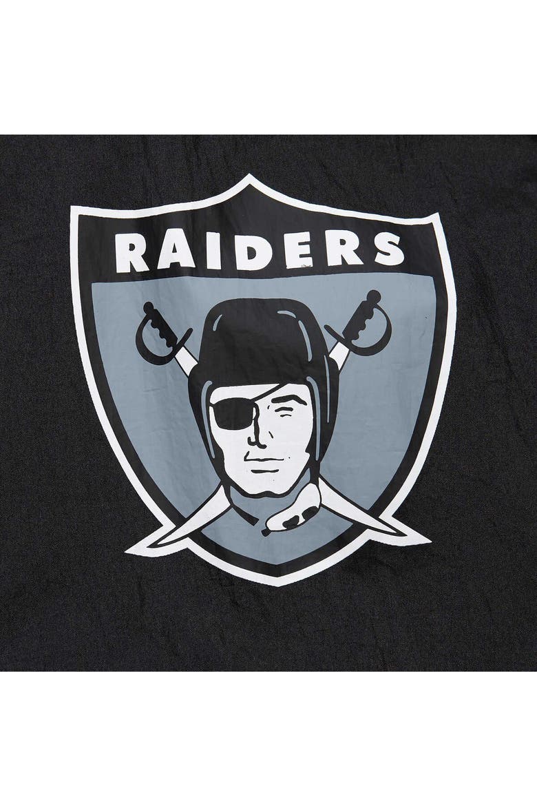Men's Mitchell & Ness Black Las Vegas Raiders Team OG 2.0 Anorak Vintage Logo Quarter-Zip Windbreaker Jacket, Alternate, color, Black