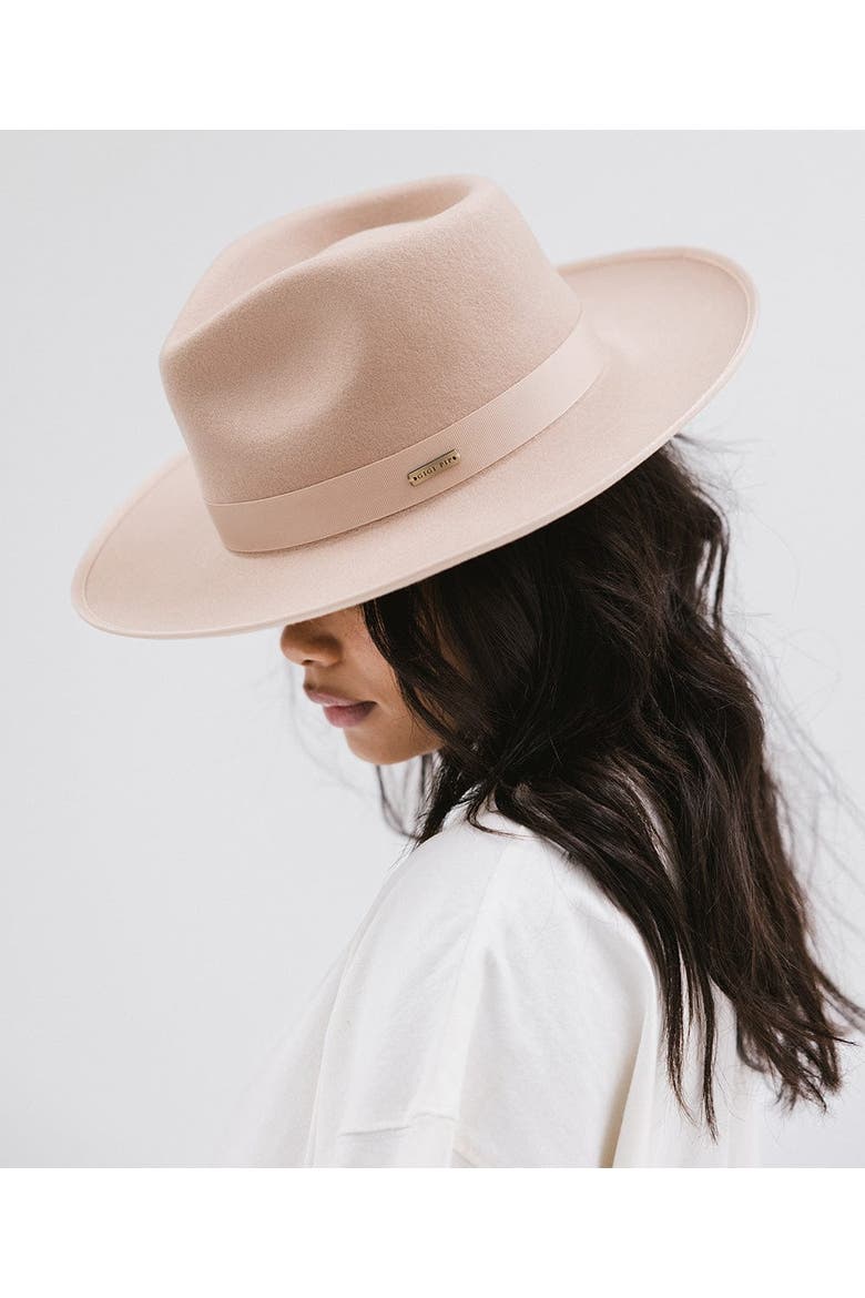 Monroe Rancher Wool Fedora Hat, Alternate, color, Nude