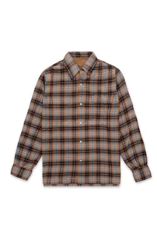 Fortela Baker Bowling Shirt In Brown