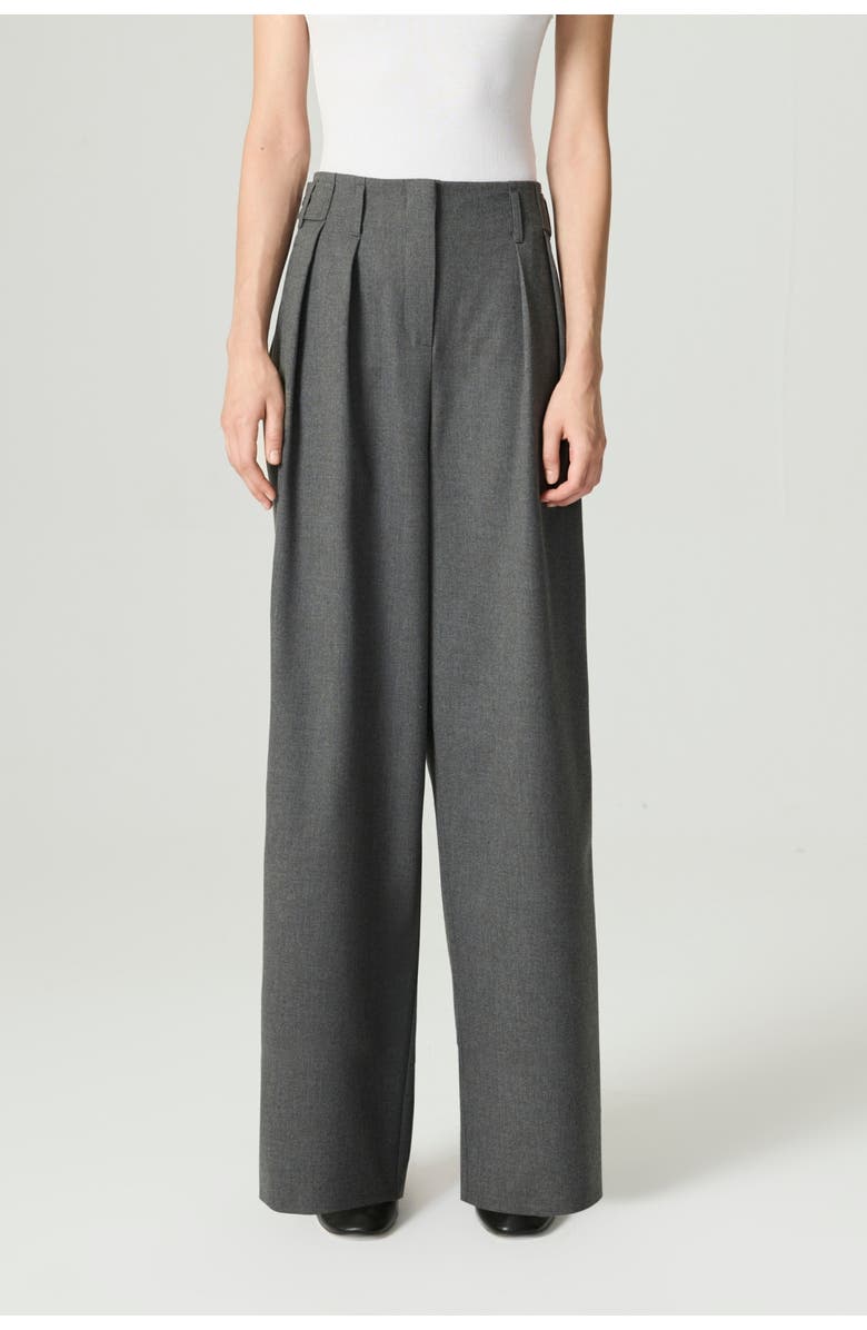 Nocturne High-Waist Pleated Wide-Leg Pants, Main, color, Grey