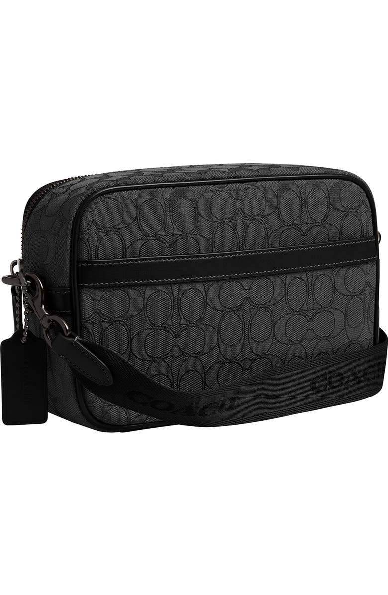 COACH Theo Signature Jacquard & Leather Camera Bag, Alternate, color,