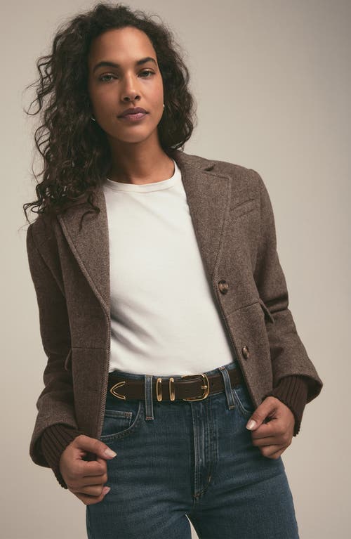 Favorite Daughter The Jordan Leather Belt In Dark Brown/gold