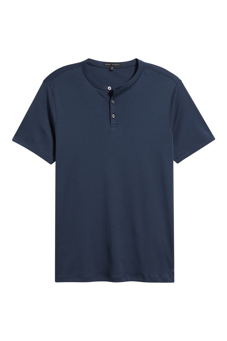 Georgia Solid Henley Shirt, Alternate, color, BLUE NIGHT