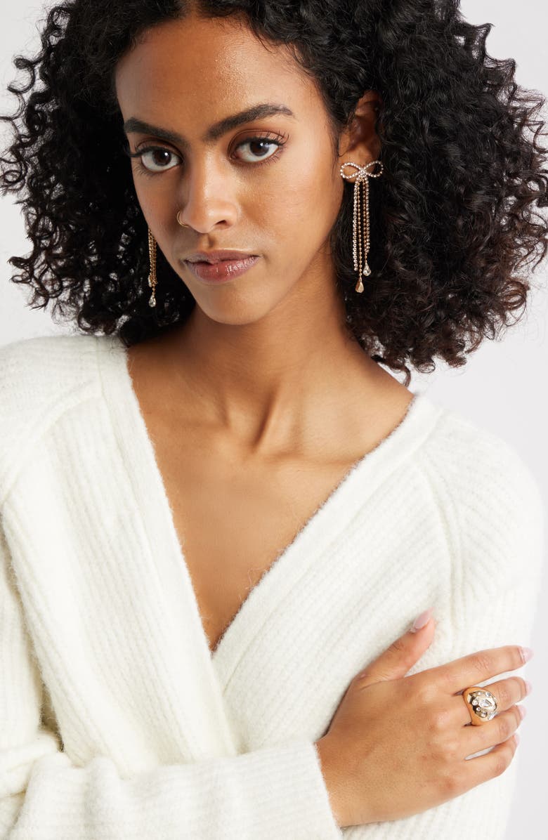 Open Edit Scattered Crystal Dome Ring, Alternate, color, Clear- Gold