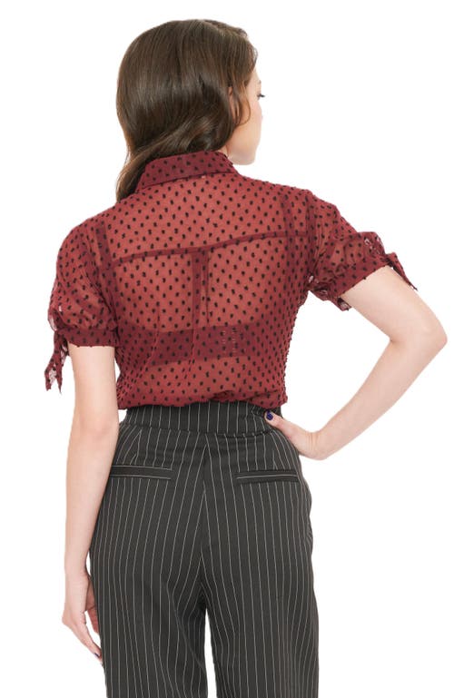 UNIQUE VINTAGE UNIQUE VINTAGE 1950S TIE CUFF BLOUSE