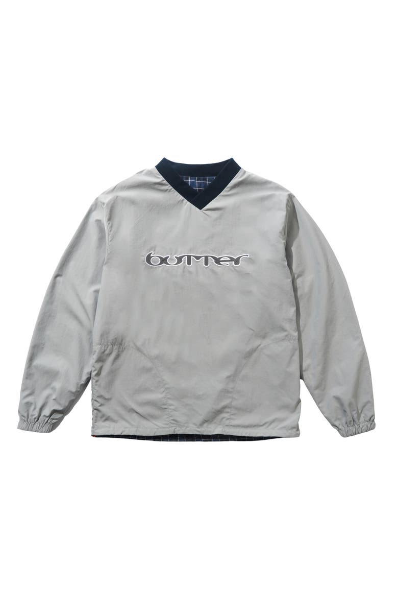 Butter Goods Dugout Reversible Pullover, Main, color, Grey / Navy
