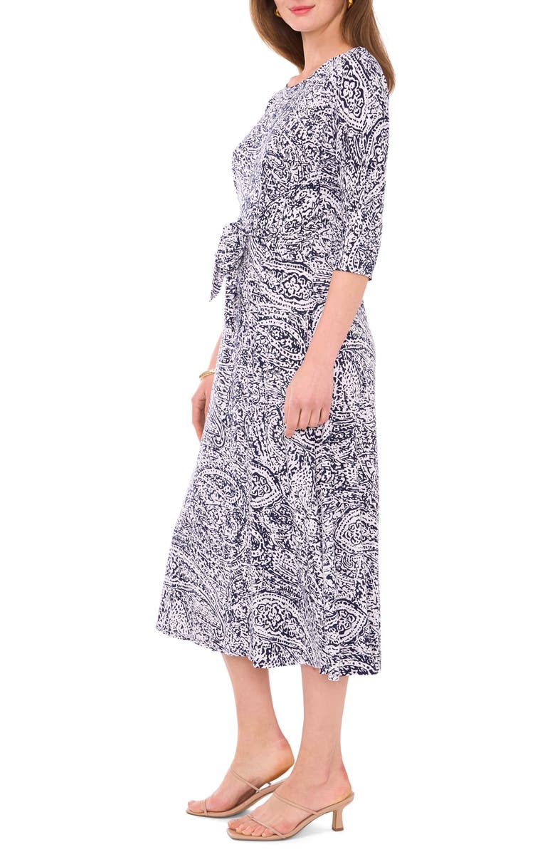 Chaus Tie Front Midi Dress, Alternate, color, Dpaquawaters