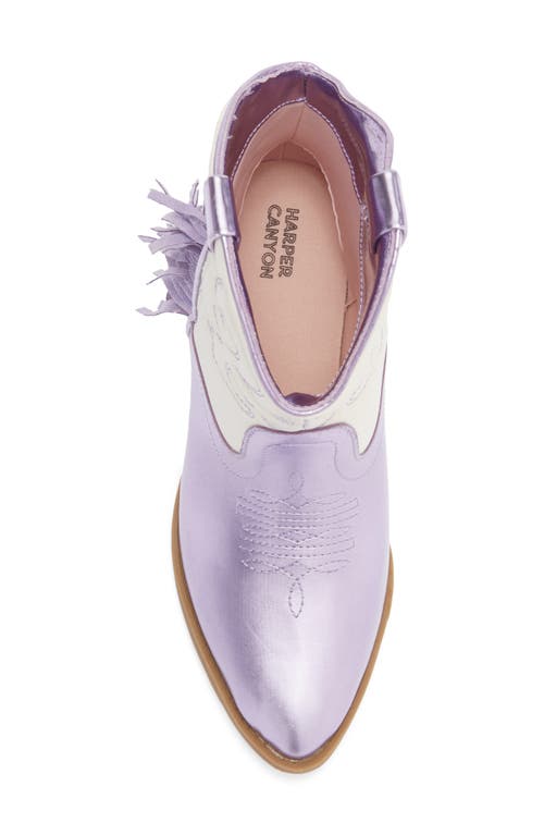 Harper Canyon Kids' Carolynne Fringe Western Boot In Purple