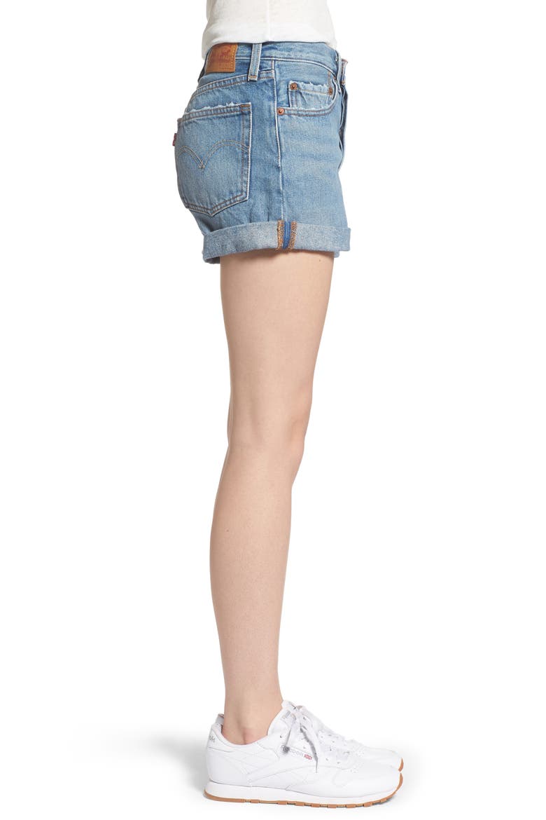 Levi's® 501® Long Denim Shorts, Alternate, color, HIGHWAYS AND BI WAYS