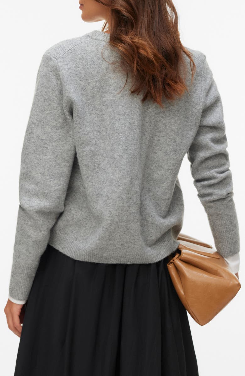 VERO MODA Fiona Long Sleeve Cardigan, Alternate, color, Light Grey Melange