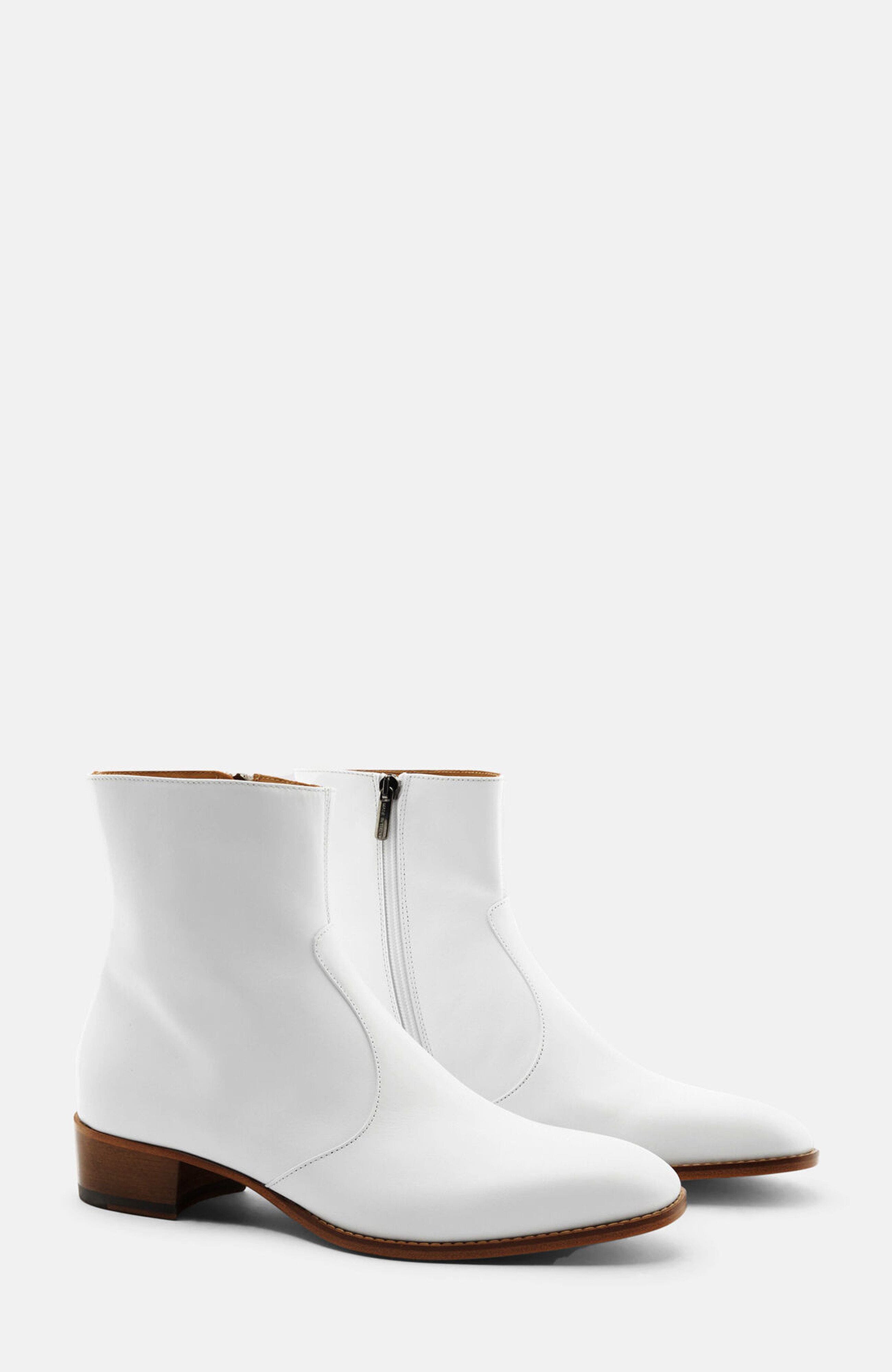 white mens chelsea boots