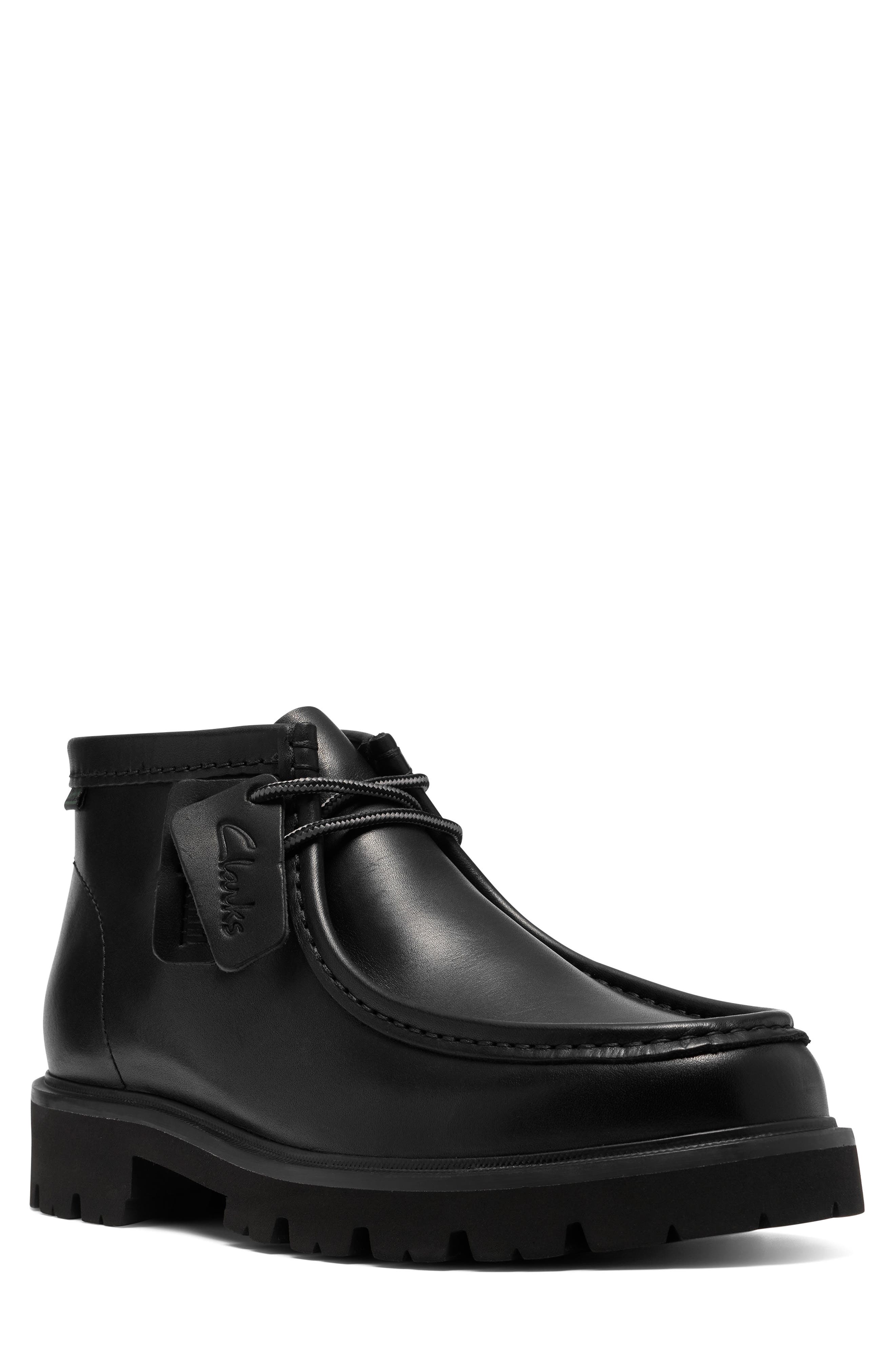 Cleyhill Top Leather Bootie, Main, color, BLACK LEATHER