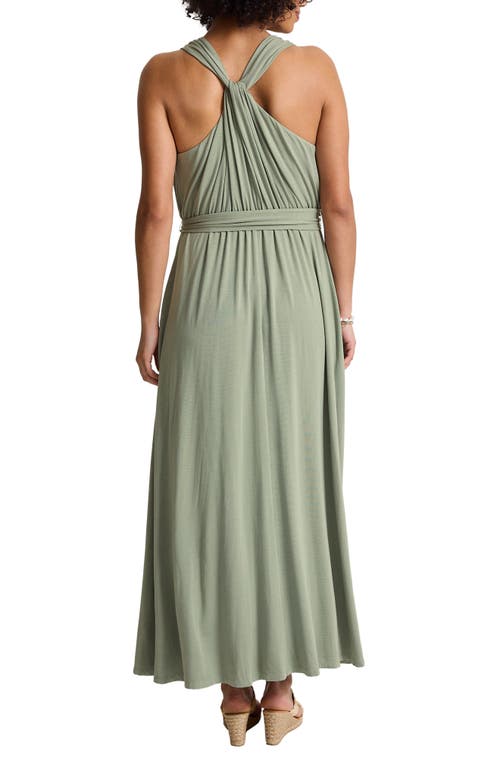 Tommy Bahama Palmabella Sleeveless Tie Waist Faux Wrap Maxi Dress In Marjoram