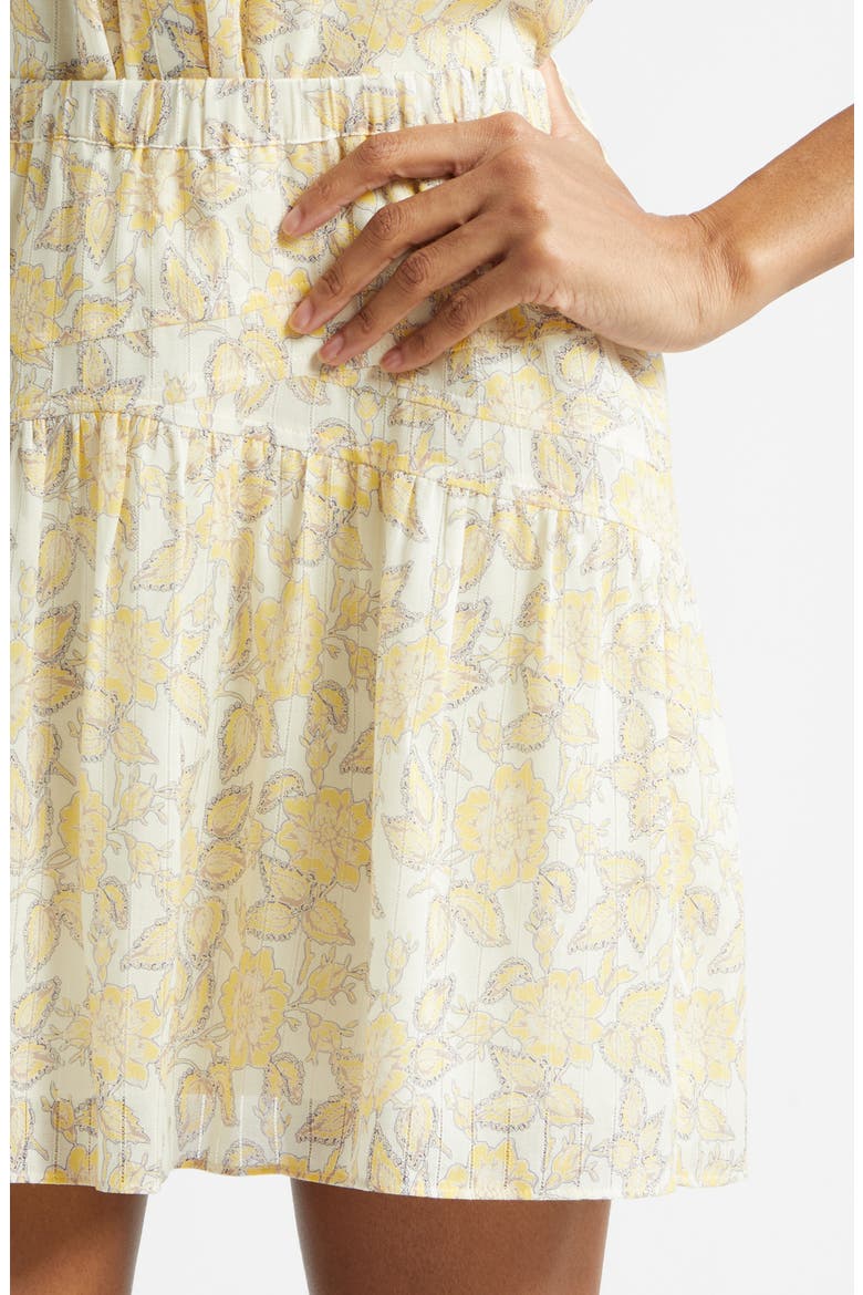 Thalina Voile Miniskirt, Alternate, color, VALIASE YELLOW FLORAL