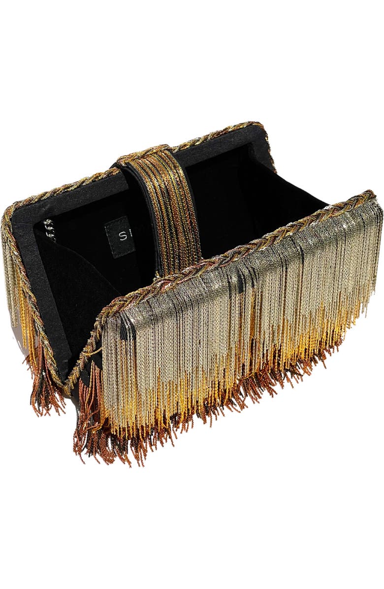 Simitri Ombre Chunky Clutch, Alternate, color, Gold