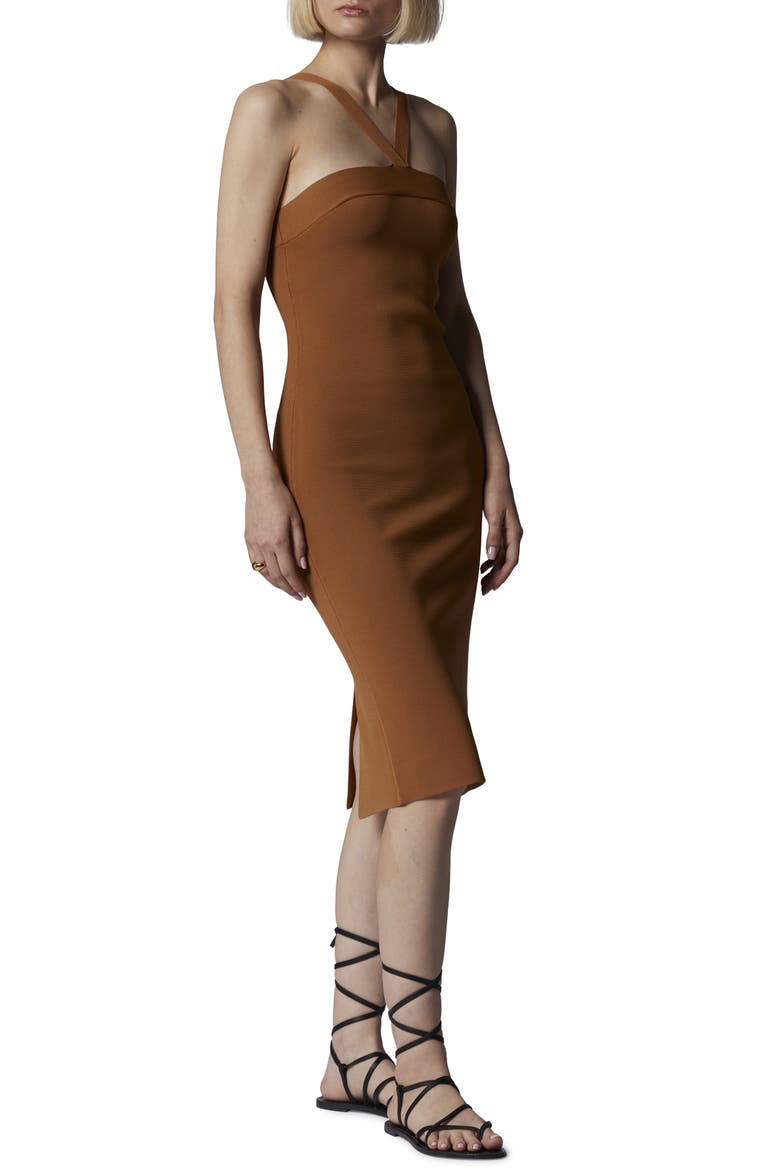Appoline Midi Dress, Alternate, color, ALMOND