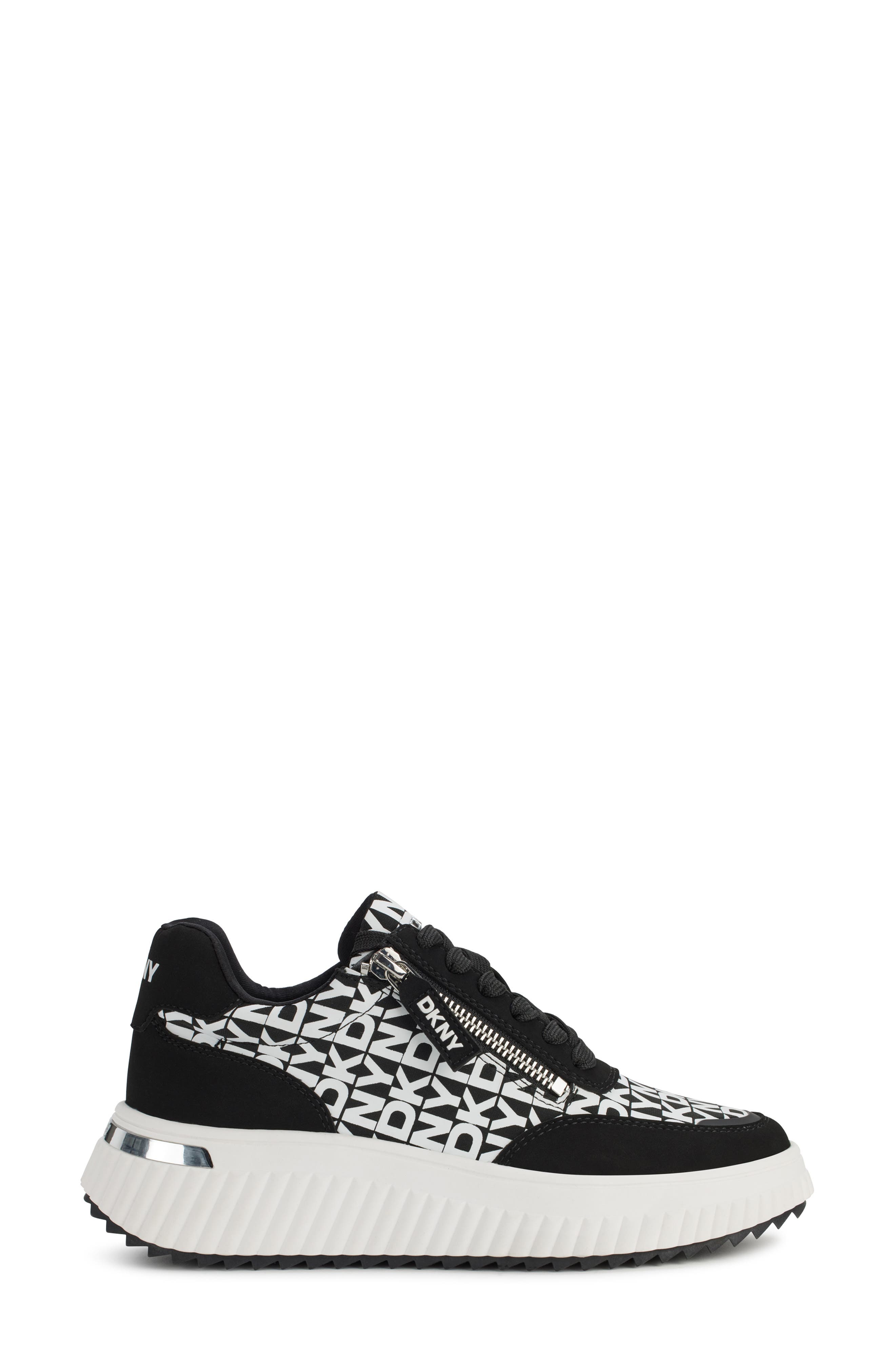 DKNY Lissa Platform Sneaker, Alternate, color, Black/ White