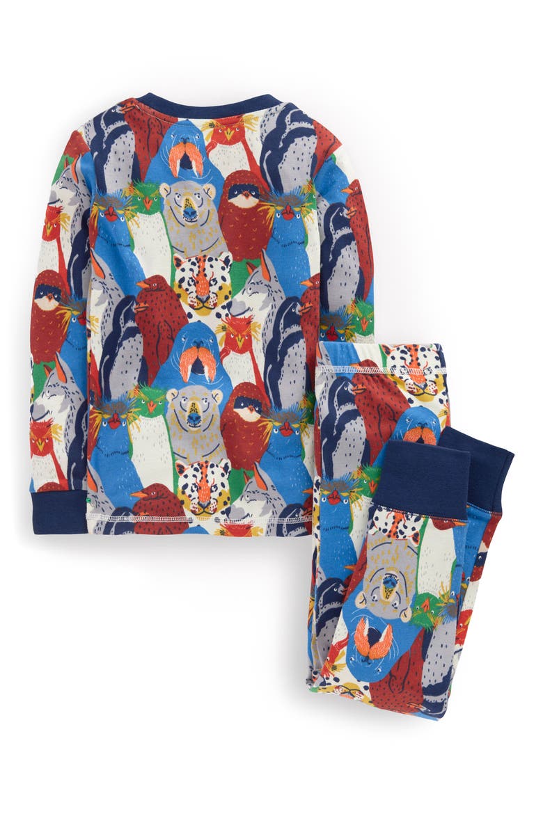 Kids' Print Fitted Two-Piece Cotton Pajamas, Alternate, color, MULTI ARCTIC AUDIENCE