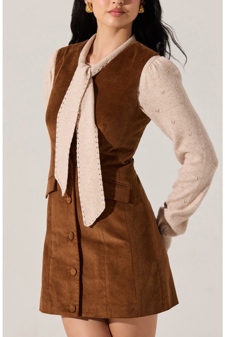 Gisselle Corduroy Minidress, Alternate, color, CAMEL