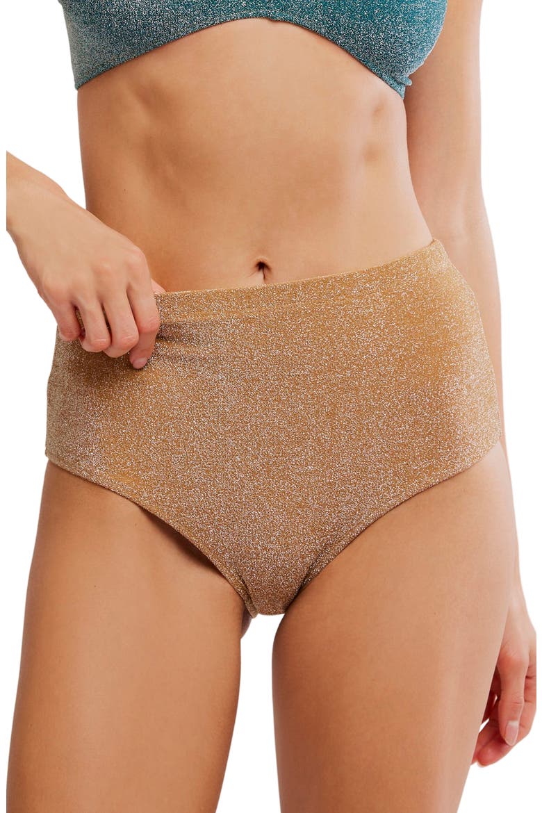 Billie High Waist Bikini Bottoms, Main, color, DOLCE DE LEITE