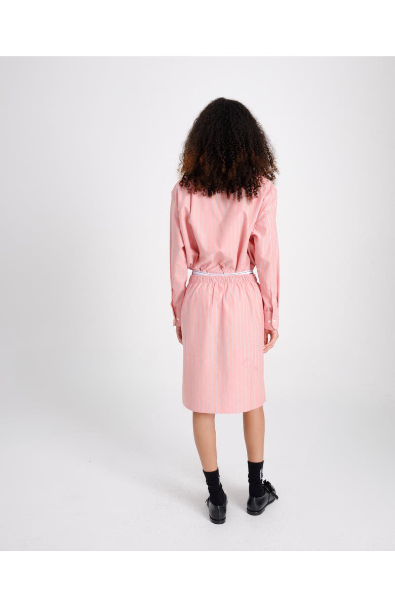 Hommegirls Boxer Pencil Skirt, Alternate, color, Coral Stripe Oxford
