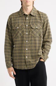 DARK SEAS Drake Plaid Long Sleeve Button-Up Shirt