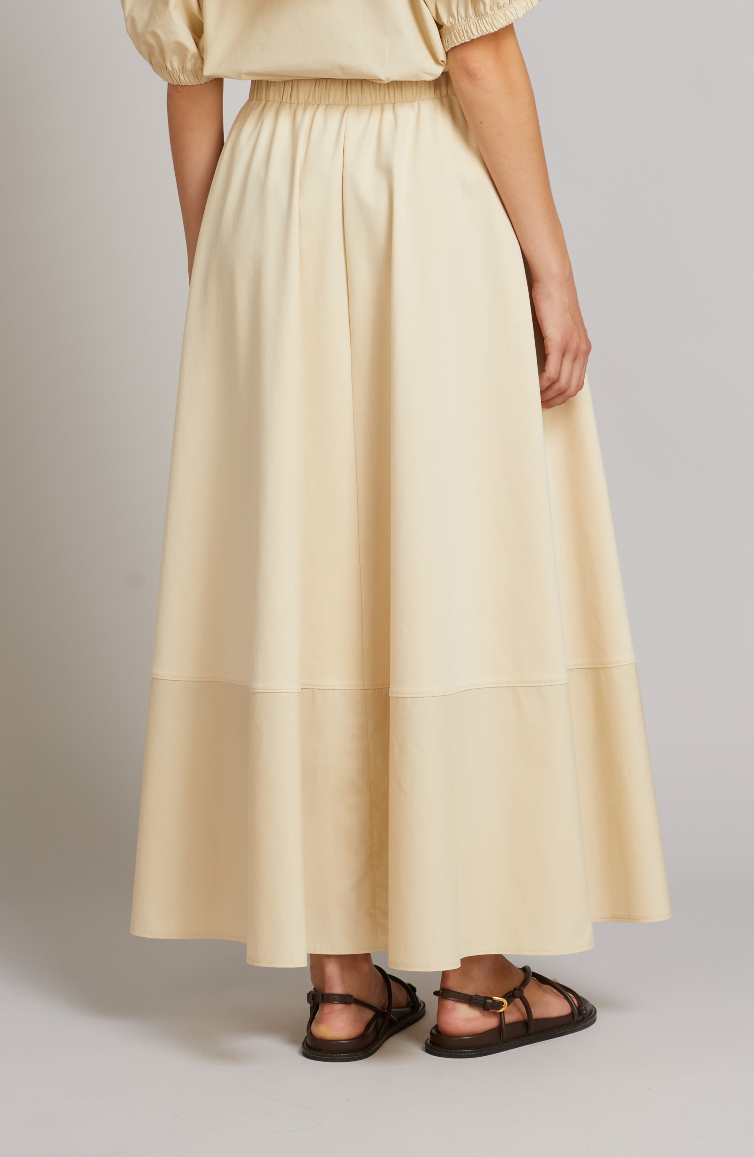 Ribes Mixed Media Maxi Skirt - image 2