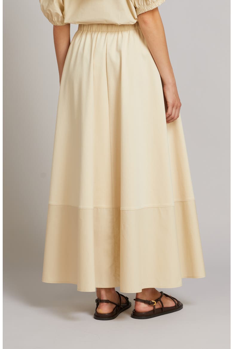 Ribes Mixed Media Maxi Skirt, Alternate, color, MILK