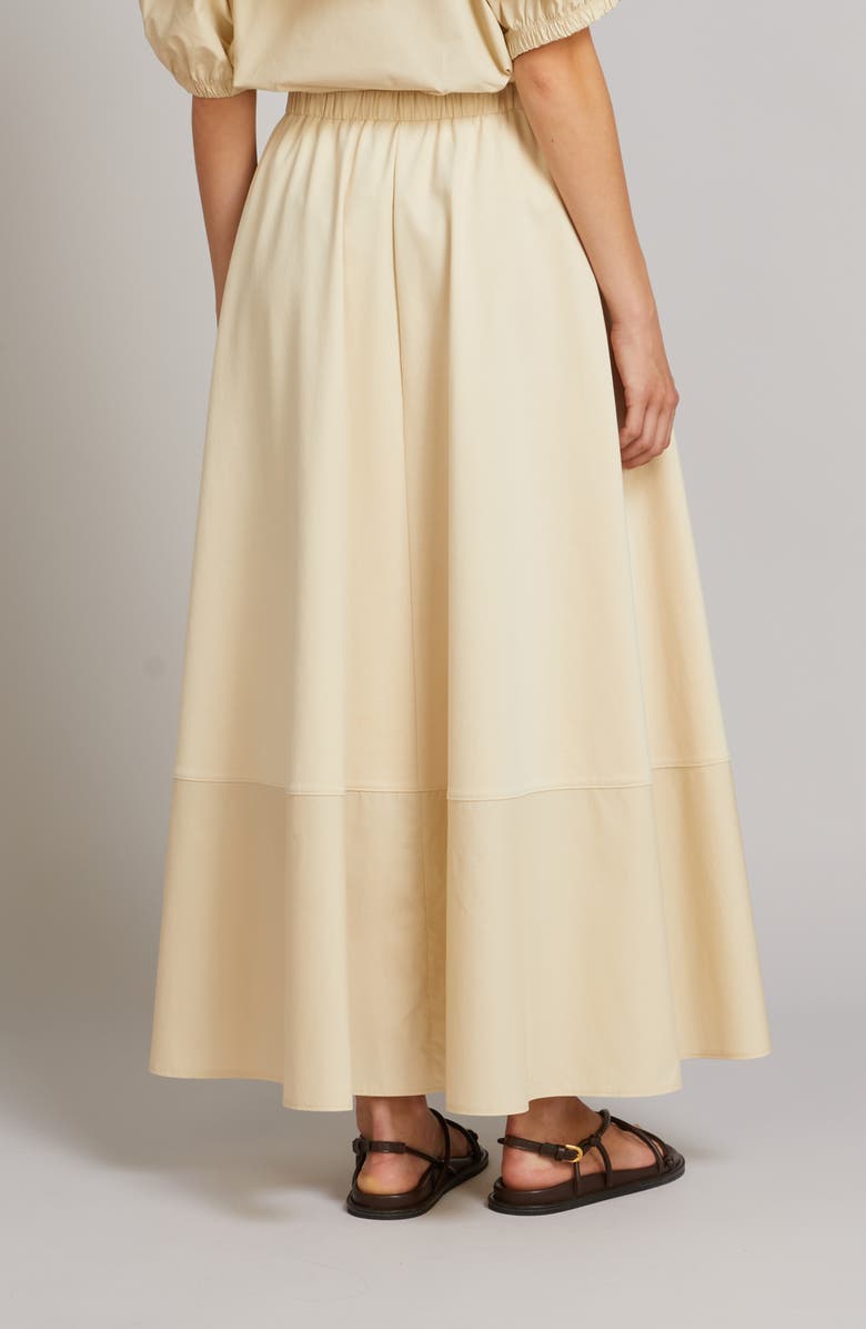 MM by Max Mara Ribes Mixed Media Maxi Skirt, Alternate, color, Milk