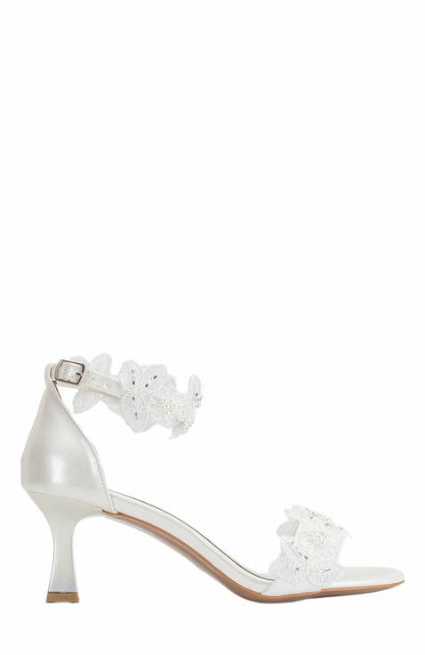 Birdie Lace Kitten Heel Sandals