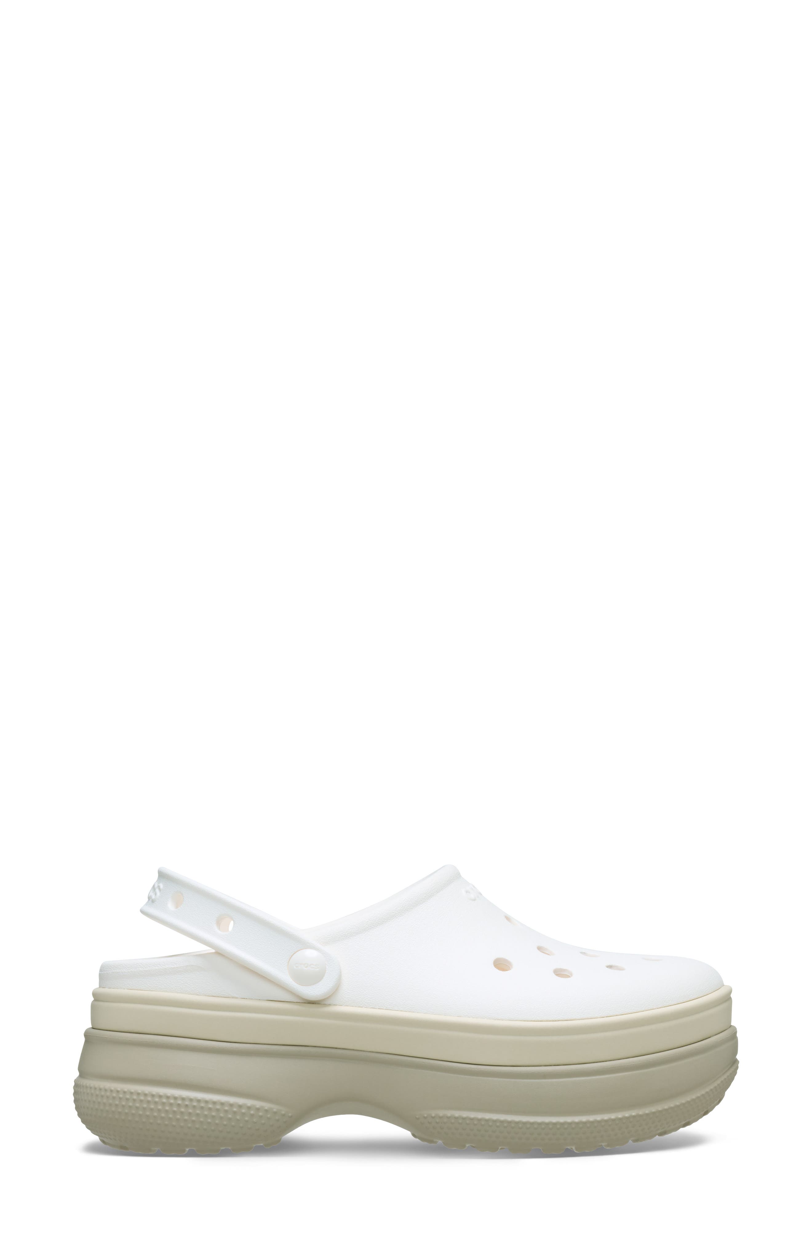 CROCS Classic Stacked Waterproof Clog, Alternate, color, Chalk