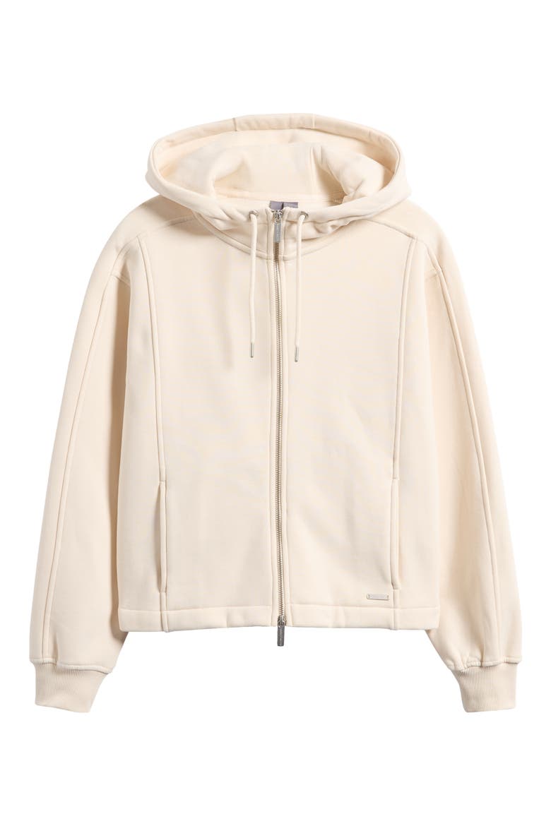 Premium Brushed Organic Cotton Blend Zip Hoodie, Alternate, color, CREME BEIGE