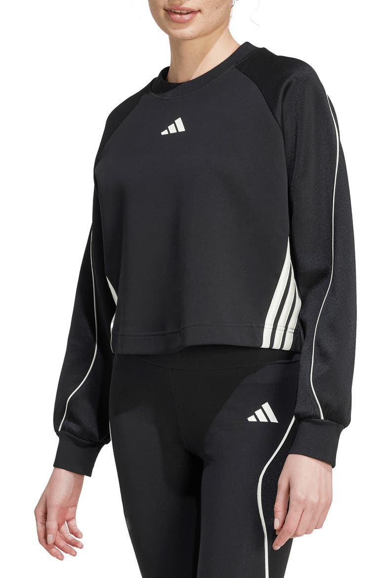 Stadium Crewneck Sweatshirt, Main, color, BLACK/ OFF WHITE