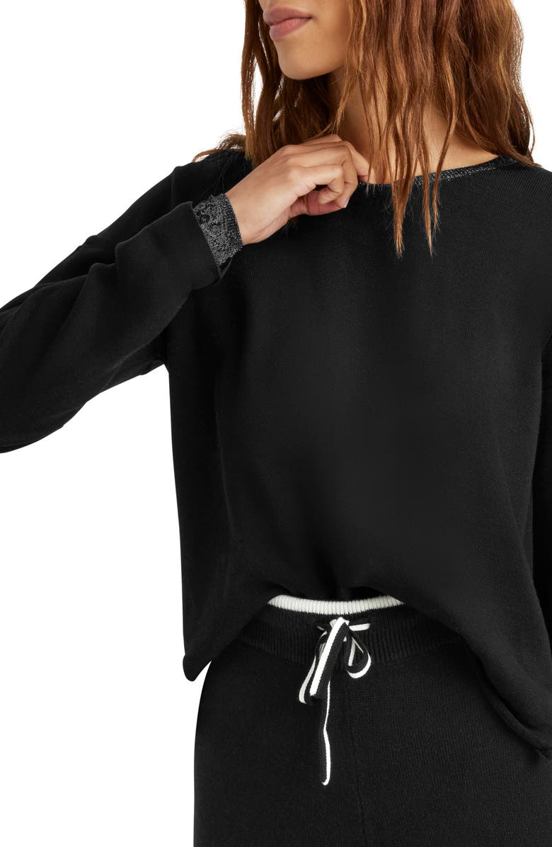 Splendid Darcy Metallic Detail Cotton Blend Sweater, Alternate, color, 