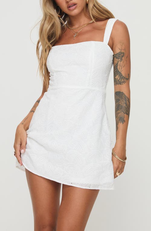Princess Polly Elestren Embroidered Eyelet Minidress