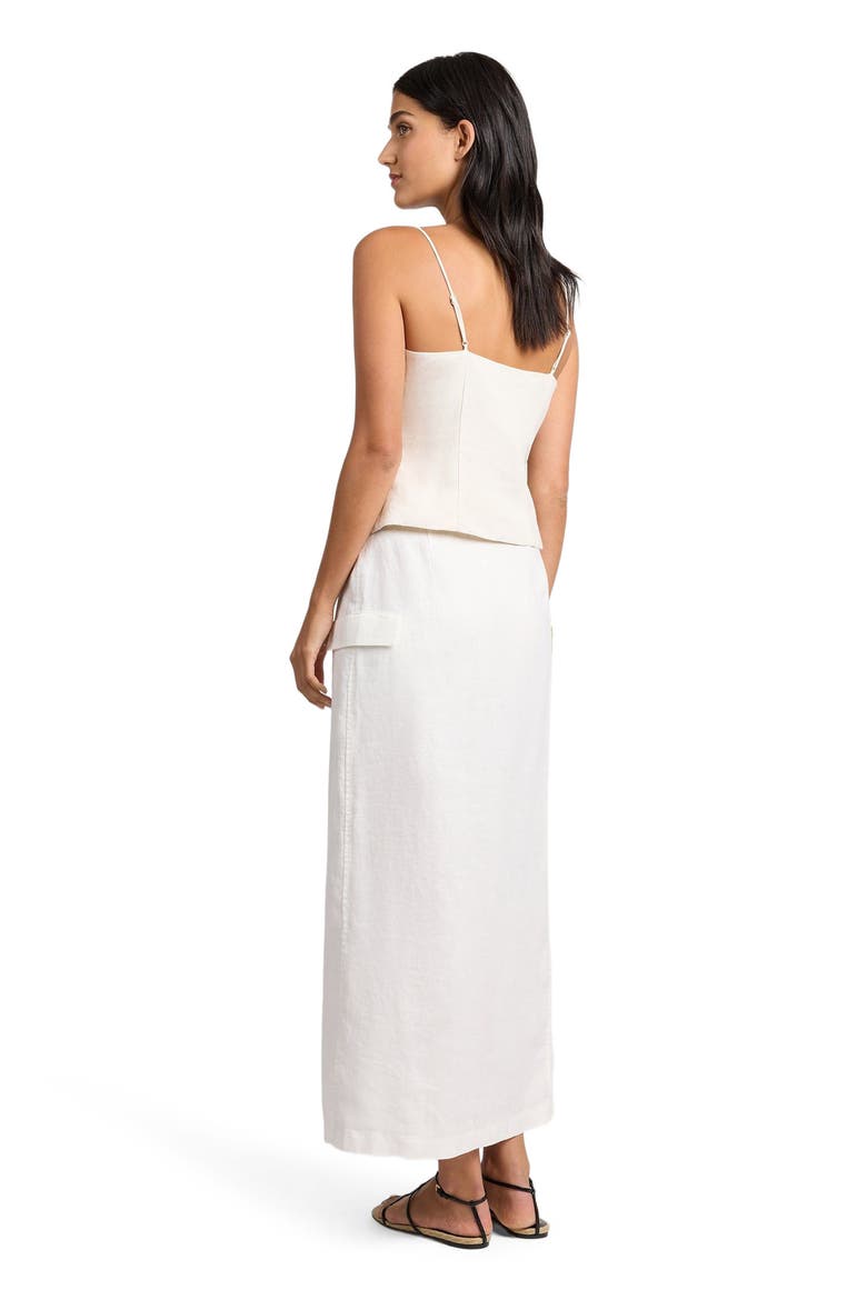 Linen Utility Wrap Maxi Skirt, Alternate, color, NATURAL