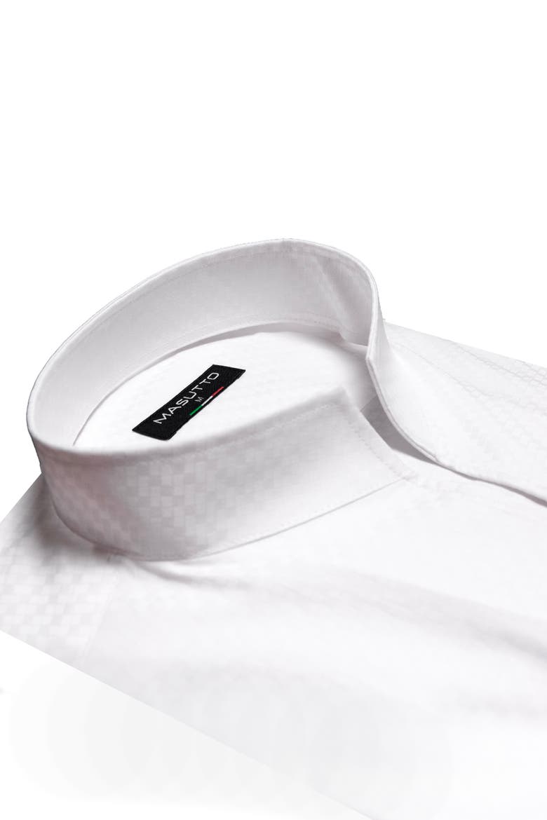 Adams Tulip Stand Up Collar Long Sleeve Shirt, Main, color, White